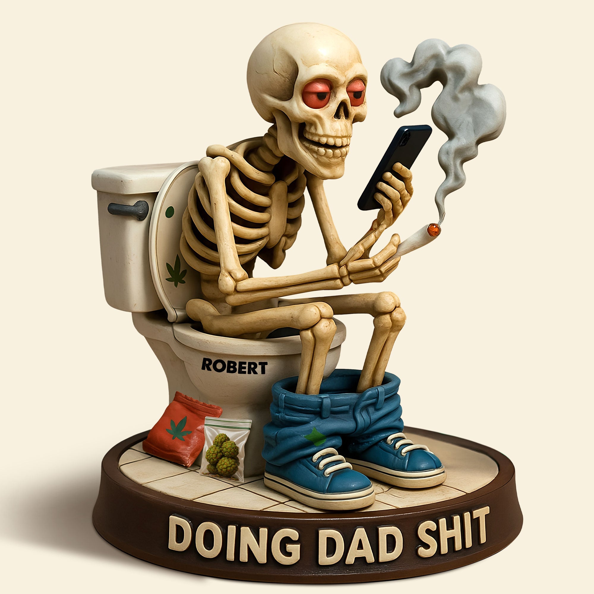“Doing Dad Sh*t” - Personalized Acrylic Plaque Gift for Dad and Grandpa Shaped Plaques PopCulturePrints