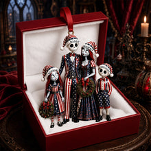 Load image into Gallery viewer, "Celebrate the Spooky Season with Patriotic Flair" - Personalized Spooky Patriotic Family Ornament - Unique Gift for Family and Friends
