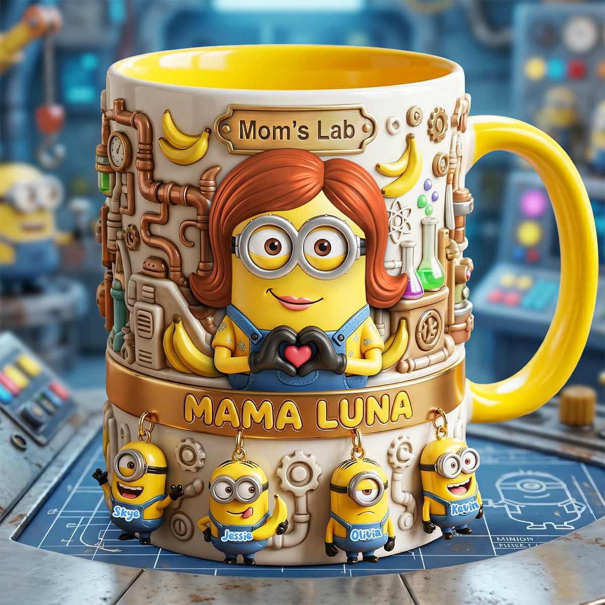 “Joy in Every Sip” - Personalized Mom's Lab Coffee Accent Mug - Perfect Gift for Mom, Grandma, and Loved Ones Coffee Mug PopCulturePrints