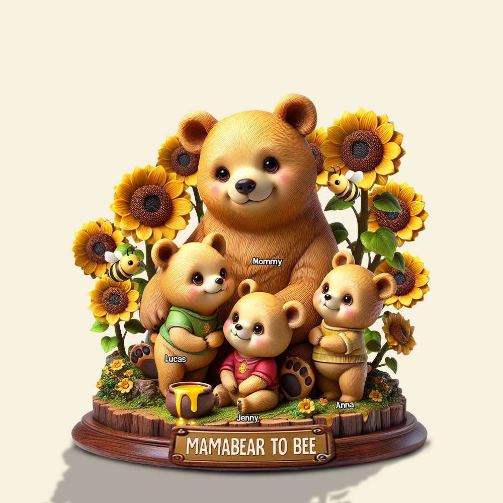 "Celebrate the Love of Family with Our Charming Mom Flat Wood Sign - Personalized Gift for Mom and Grandma" Shaped Plaques PopCulturePrints