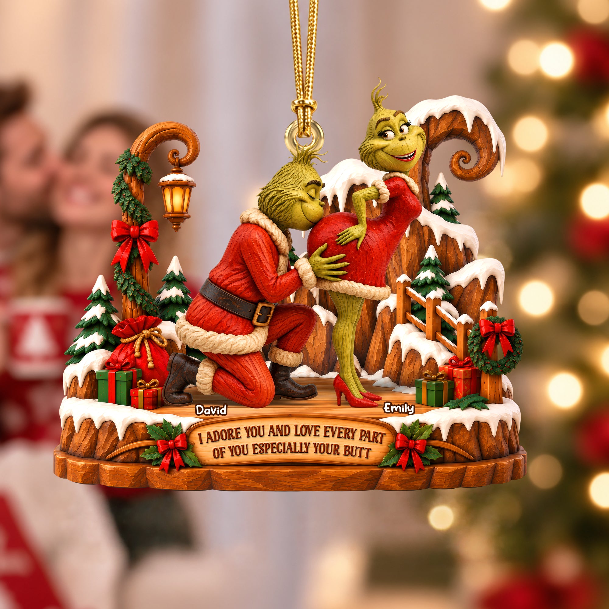 I Adore You and Love Every Part of You - Personalized Furry Naughty Couples Acrylic Ornament Ornament PopCulturePrints