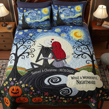 Load image into Gallery viewer, Eternal Love: Personalized Horror Couple Quilt Bedding Set - Unique Gift for Couples &amp; Fans Bedding Set PopCulturePrints
