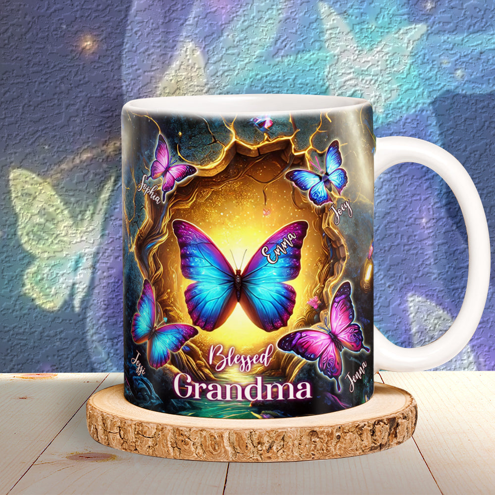 Blessed Grandma Coffee Mug - Personalized Gift for Grandma Coffee Mug PopCulturePrints
