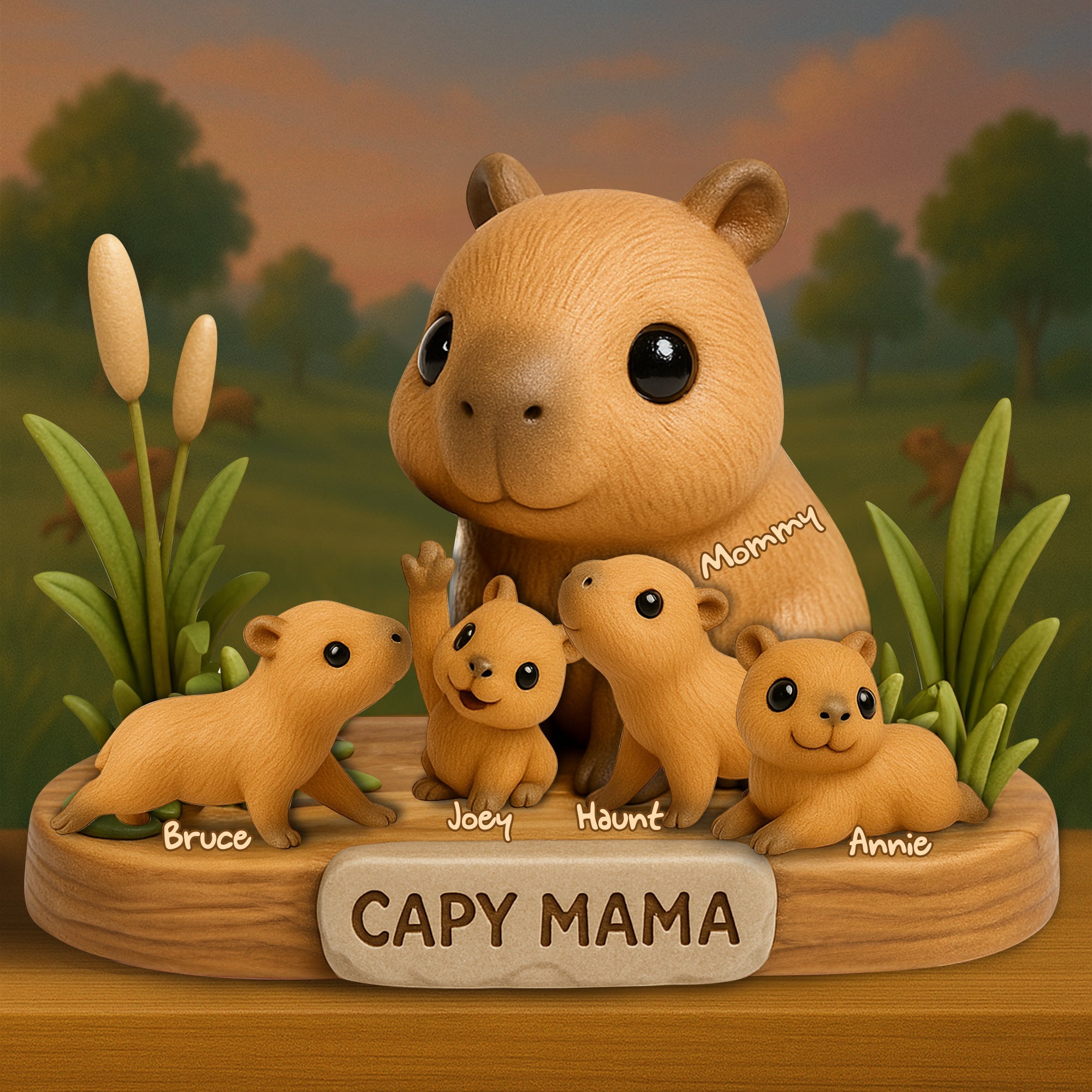 "Mommy's Little Helpers" - Water Pudge Mom Acrylic Plaque - Personalized Gift for Mom & Grandma Shaped Plaques PopCulturePrints