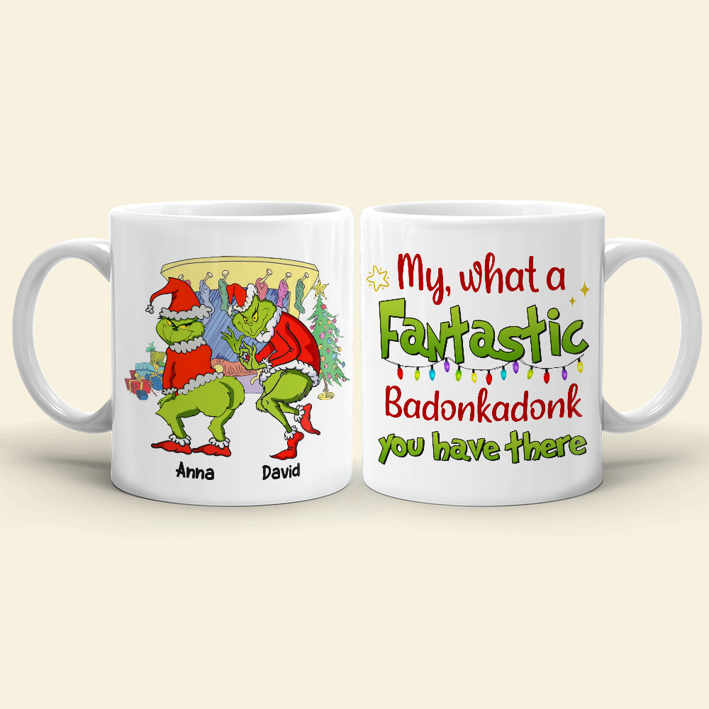 Cheeky Christmas Couple Coffee Mug - Personalized Fun Gift