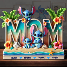 Load image into Gallery viewer, &quot;Mama &amp; Her Little Aliens: A Touch of Love&quot; - Personalized Acrylic Plaque for Moms, Grandmas, and More! Shaped Plaques PopCulturePrints
