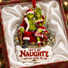 Load image into Gallery viewer, Let's Be Naughty Christmas Ornament - Personalized Gift for Couples
