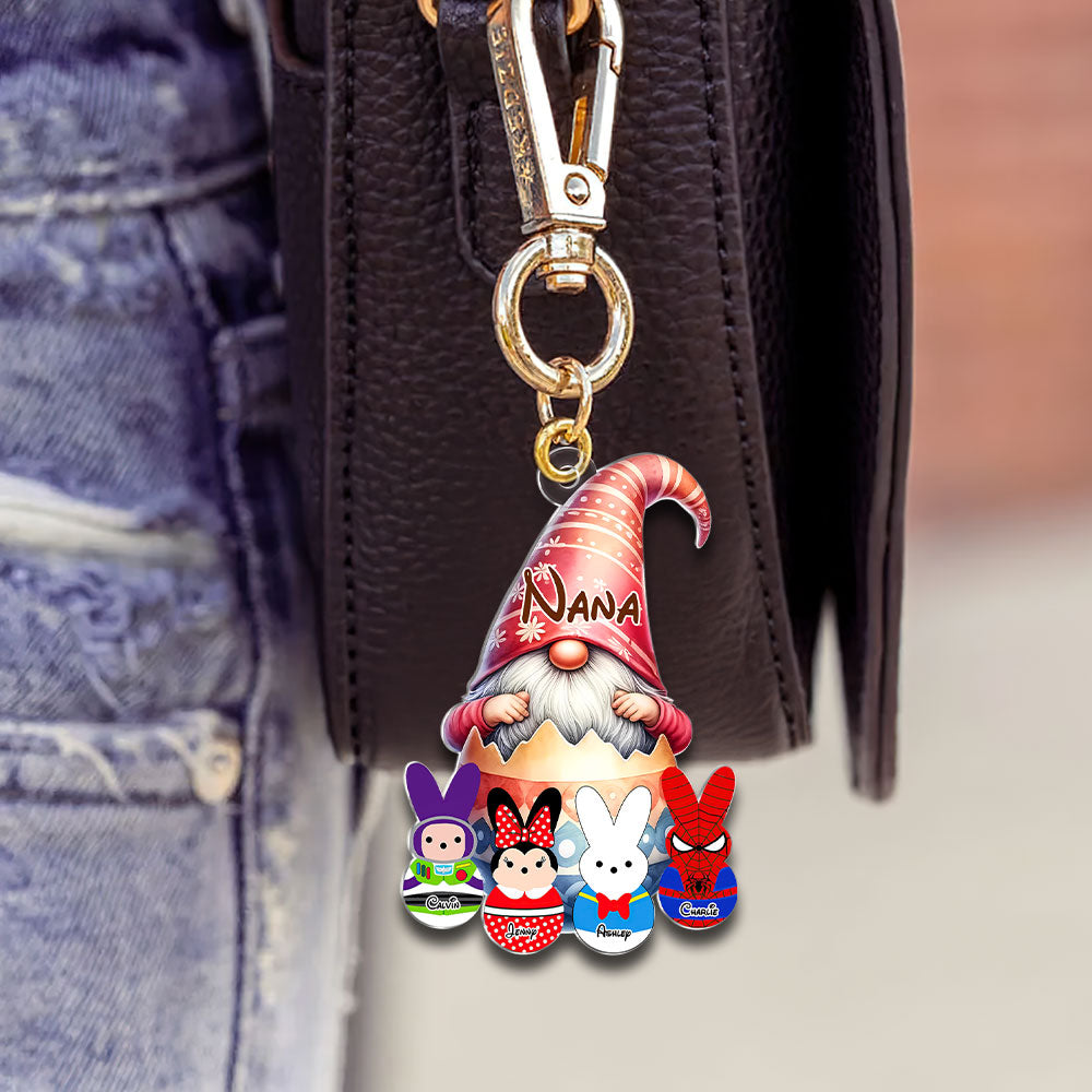 "Grandma, You’re the Best" - Personalized Keychain Gift for Grandma - Custom Easter Gift, Ideal for Grandparents Keychains PopCulturePrints