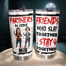 Load image into Gallery viewer, Custom Halloween Tumbler for Friends - Partners in Crime
