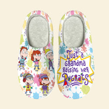 Load image into Gallery viewer, Personalized Grandma Cartoon Slippers - Rugrats Theme
