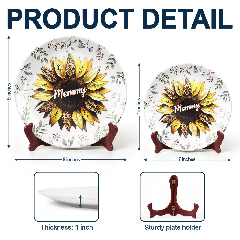 “A Loving Touch for Nana” - Personalized Ceramic Plate for Mom, Grandma, and Auntie Ceramic Plate PopCulturePrints