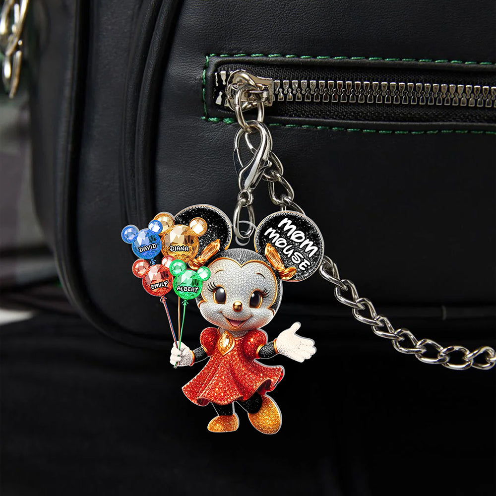 "Celebrate Mom with a Touch of Magic!" - Personalized Mommy Mouse Keychain - A Unique Gift for Moms and Grandmas Keychains PopCulturePrints