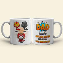 Load image into Gallery viewer, Personalized Super Dad Thank You Mug - Create Your Family&#39;s Masterpieces Coffee Mug PopCulturePrints
