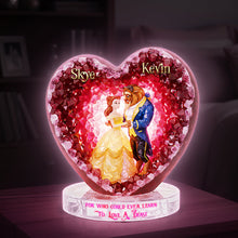 Load image into Gallery viewer, For Who Could Ever Learn to Love a Beast - Romantic Couple Acrylic Light Box - Personalized Gifts for Couples Light Box PopCulturePrints
