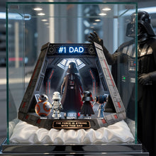 Load image into Gallery viewer, #1 Dad - The Force is Strong with This Dad - Personalized Acrylic Plaque Gift for Dad, Grandpa, Father Shaped Plaques PopCulturePrints
