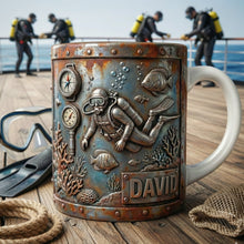 Load image into Gallery viewer, Dive Into Adventure: Personalized Ocean Adventure Coffee Mug - Perfect Gift for Scuba Diving Enthusiasts Coffee Mug PopCulturePrints
