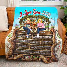 Load image into Gallery viewer, Personalized Book Lover Blanket for Couples - Unique Gift for Readers Blanket PopCulturePrints

