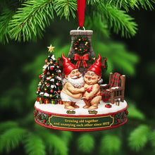 Load image into Gallery viewer, &quot;Growing old together and annoying each other since 1972&quot; - Personalized Gnome Couple Acrylic Ornament - Perfect Gift for Couples and Loved Ones Ornament PopCulturePrints
