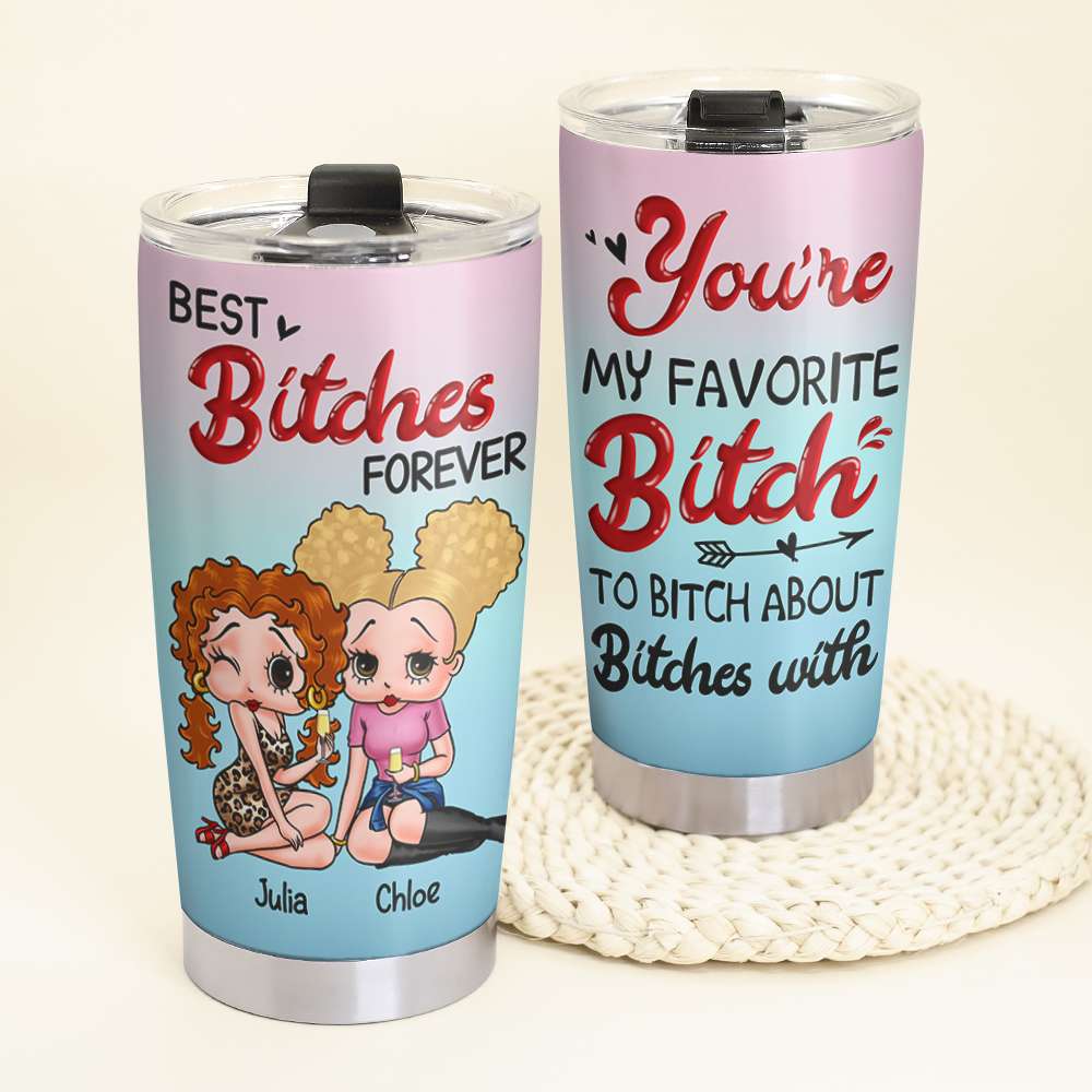 Best Friends Forever Personalized Tumbler - Fun Gift for Bestie Tumbler Cup PopCulturePrints