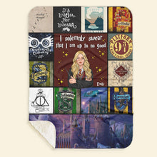 Load image into Gallery viewer, Personalized Magic School Blanket for Harry Potter Fans
