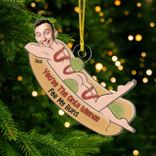 Load image into Gallery viewer, Personalized Funny Hot Dog Couple Christmas Ornament Ornament PopCulturePrints
