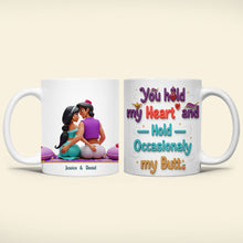Load image into Gallery viewer, You Hold My Heart and Hold Occasionally My Butt - Personalized Moonlight Couple Coffee Mug Coffee Mug PopCulturePrints
