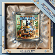 Load image into Gallery viewer, “Celebrating Dad Life!” - Little Pups Whiskey Glass - Personalized Gift for Dad, Grandpa, and More Glass PopCulturePrints
