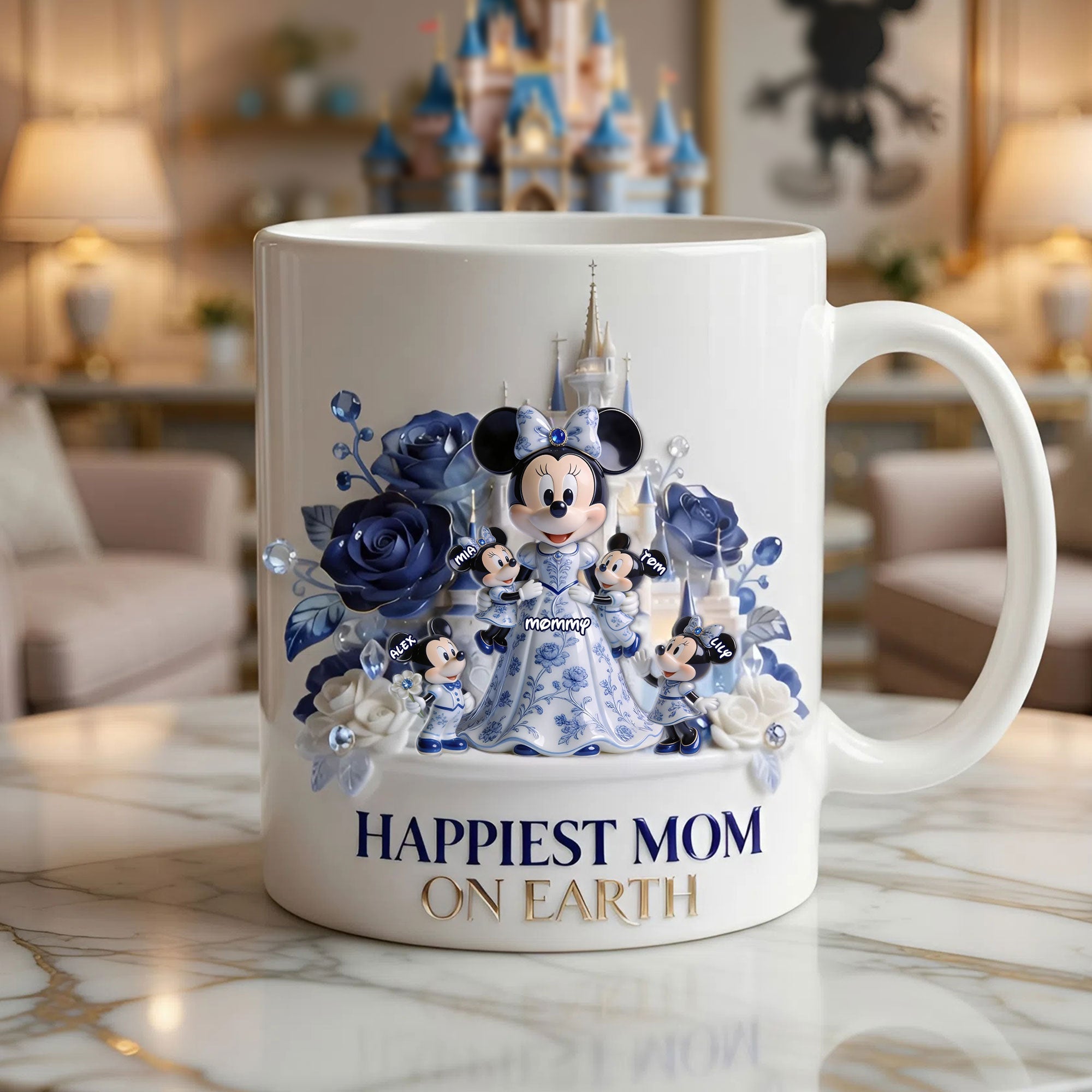 Happiest Mom on Earth - Personalized Fairytale Coffee Mug Coffee Mug PopCulturePrints