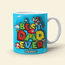Load image into Gallery viewer, Personalized &#39;Best Dad Ever&#39; Gamer Mug - Custom Name Gift Coffee Mug PopCulturePrints
