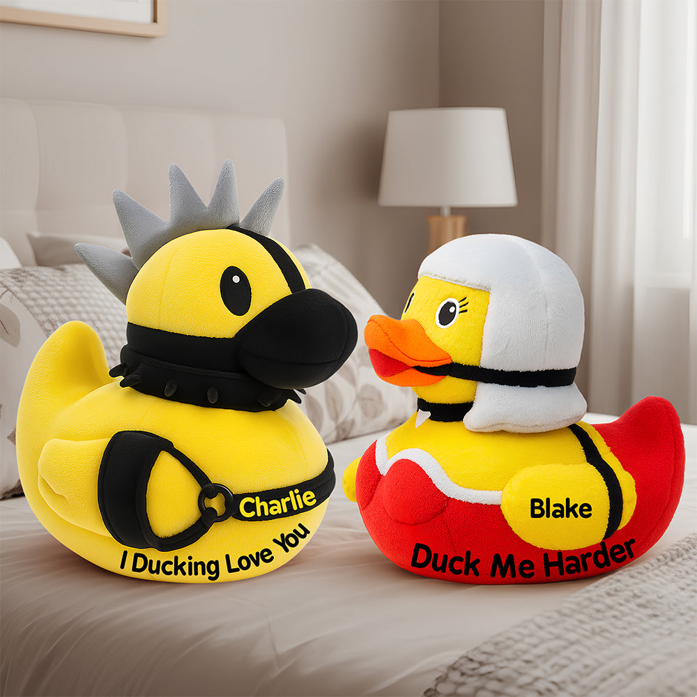 Quirky Love in Every Quack: Naughty Duck Couple Pillow - Personalized Gift for Couples Pillow PopCulturePrints