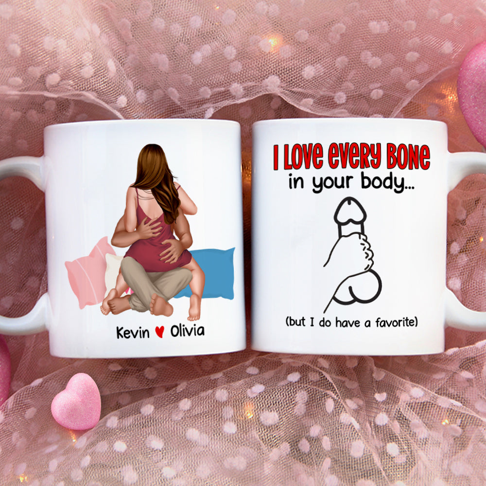 Personalized Love Mug for Couples - I Love Every Bone In Your Body Coffee Mug PopCulturePrints