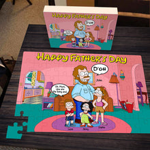 Load image into Gallery viewer, &quot;Celebrate Dad with a Fun Puzzle!&quot; - Personalized Jigsaw Puzzle - Gift for Fathers, Dads, Grandfathers, and Family Jigsaw Puzzles PopCulturePrints
