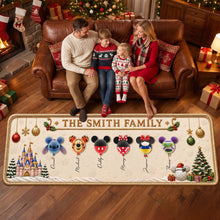 Load image into Gallery viewer, Celebrate Family Joy - Magical Balloon Family Runner Rug - Personalize for Unique Christmas Gifts
