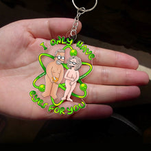 Load image into Gallery viewer, Personalized Quirky Couple Keychain - Unique Funny Valentine&#39;s Day Gifts Keychains PopCulturePrints
