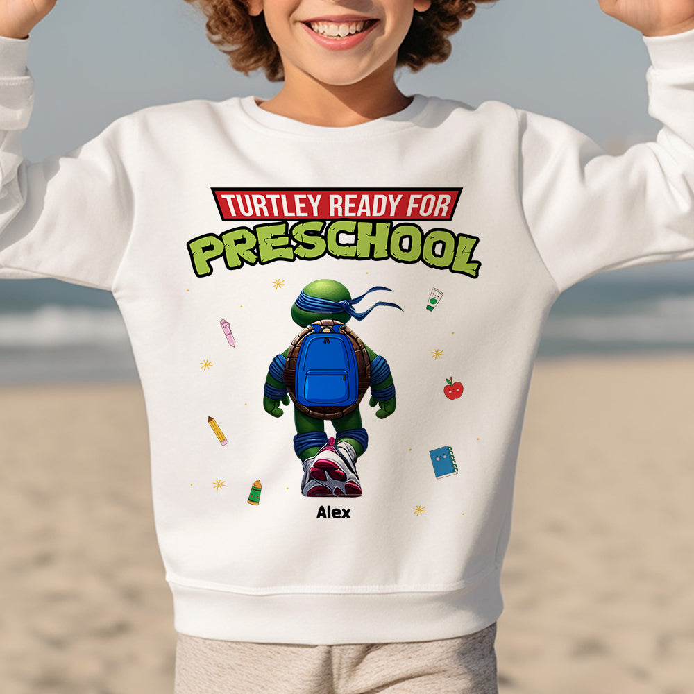 Personalized 'Turtley Ready for Preschool' Kids Shirt