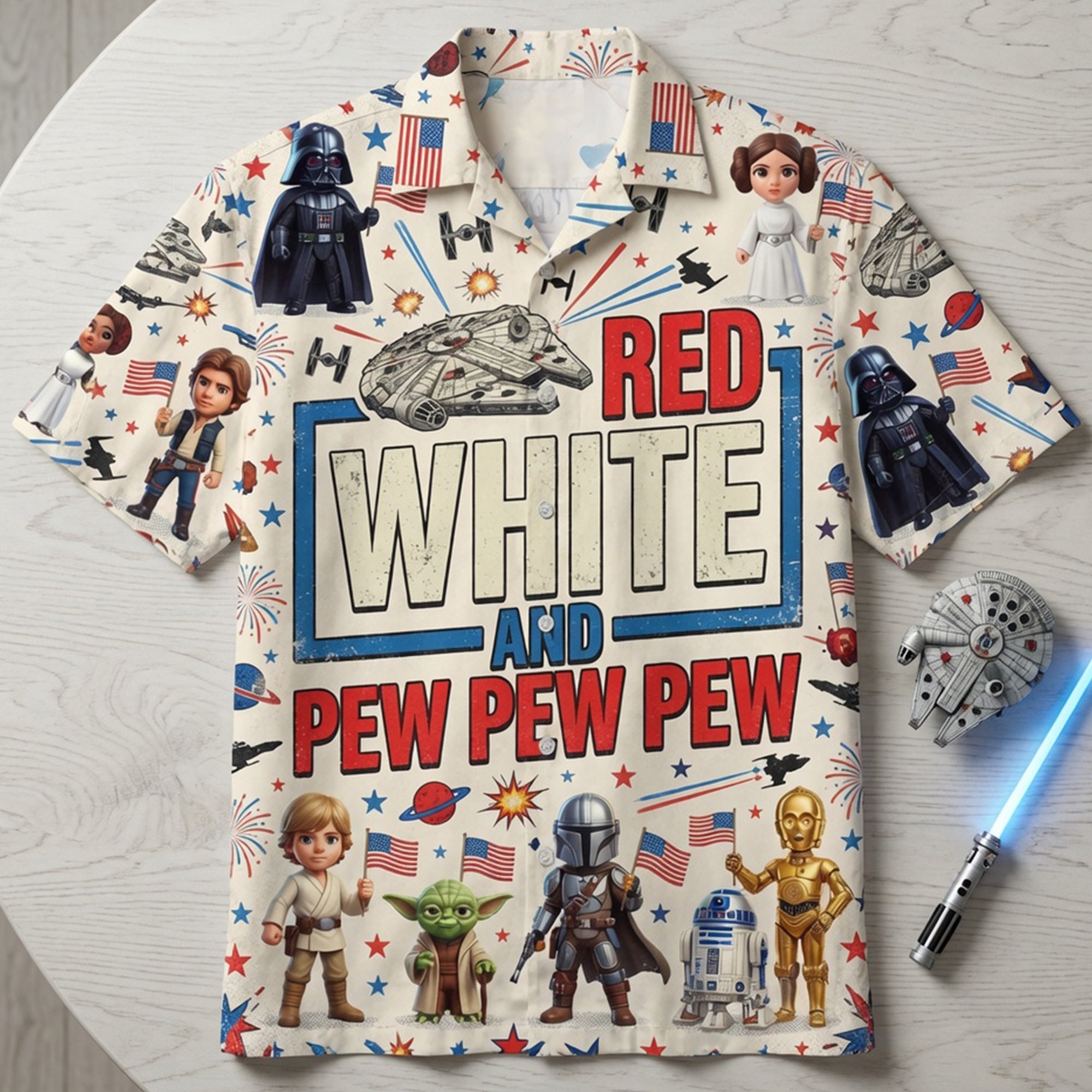 Independence Day Hawaiian Shirt Personalized Anniversary Gifts 03NATN030626 Hawaiian Shirts PopCulturePrints