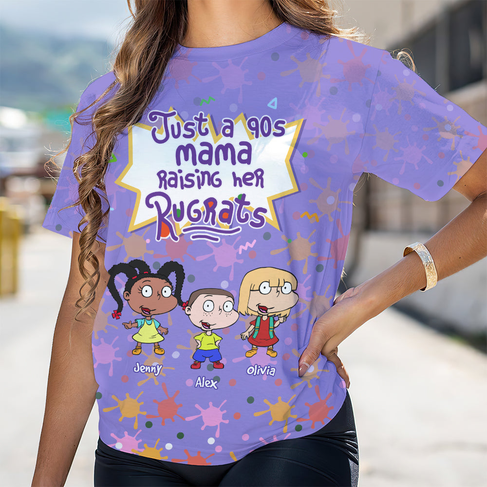 90s Mama Personalized Rugrats 3D Shirt - Fun Gift for Mothers AOP Products PopCulturePrints