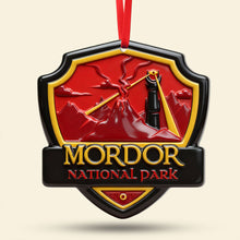 Load image into Gallery viewer, “Explore the Magic of Your Favorite Fantasy World” - Fantasy Location Shield Ornament, Customizable Gift for Movie Fans Ornament PopCulturePrints
