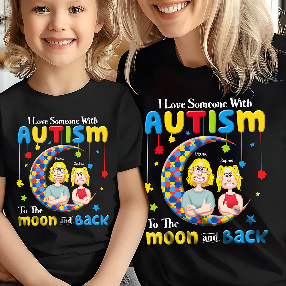 I Love Someone With Autism T-Shirt - Personalized Gift for Autism Awareness Shirts PopCulturePrints