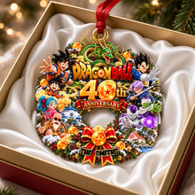 Load image into Gallery viewer, Epic 40 Years of Dragon Ball Battles Christmas Ornament - Personalized Anniversary Gift
