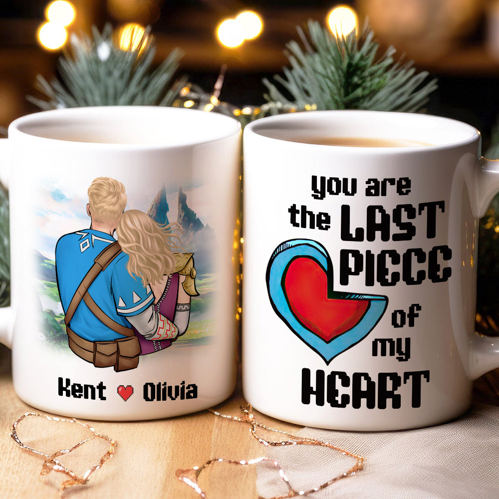 You're the Last Piece of My Heart Personalized Mug - Romantic Couple Gift - Valentine's Day Gifts Coffee Mug PopCulturePrints