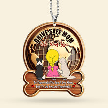 Load image into Gallery viewer, Drive Safe Mom, I Woof You - Personalized Dog Mom Car Ornament Ornament PopCulturePrints
