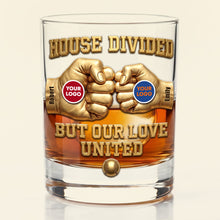 Load image into Gallery viewer, United We Stand: Personalized Fist Bump Couple Sport Round Glass - Unique Gift for Couples
