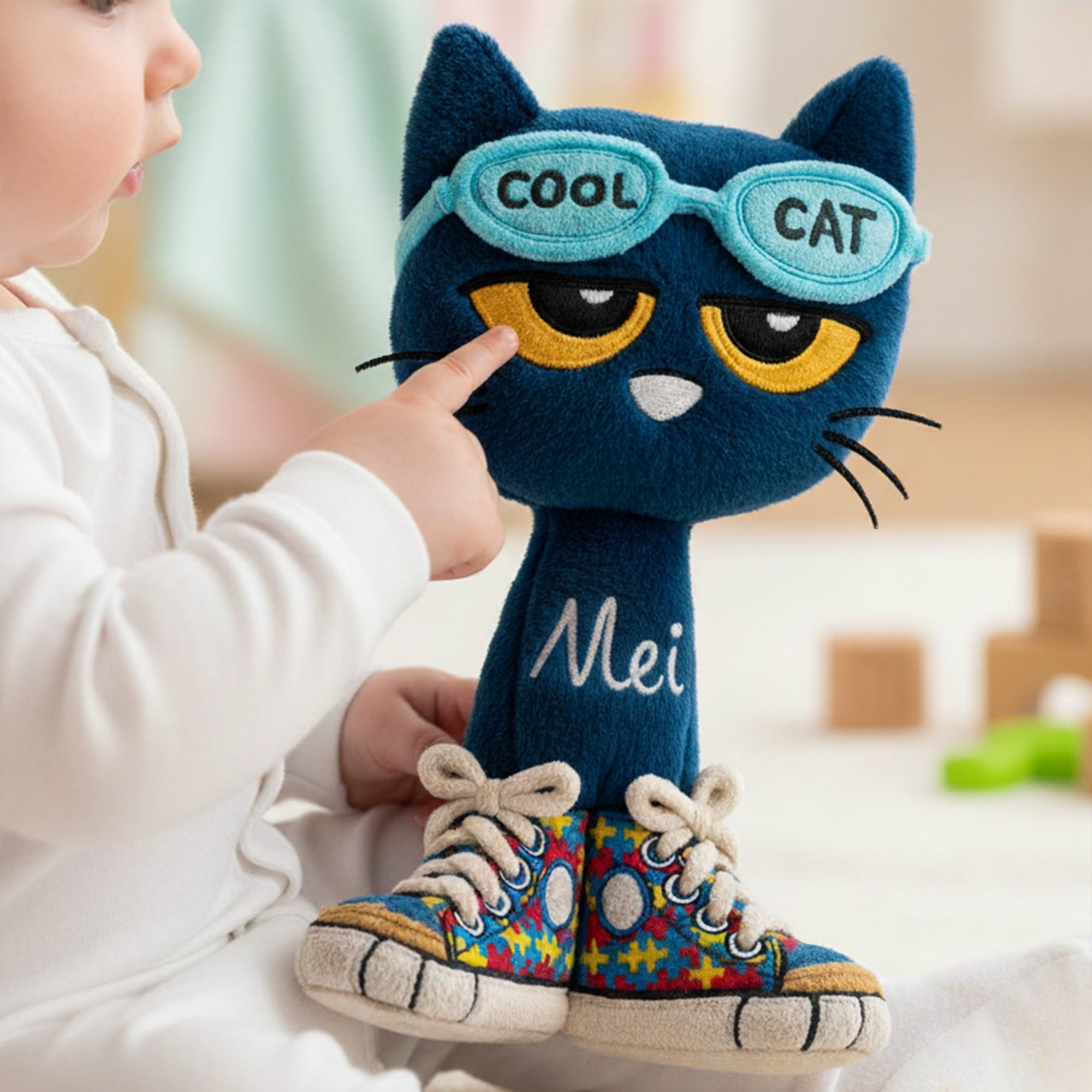 Be the Cool Cat: Autism Awareness Custom Shaped Pillow - Personalized Gift for Everyone Pillow PopCulturePrints