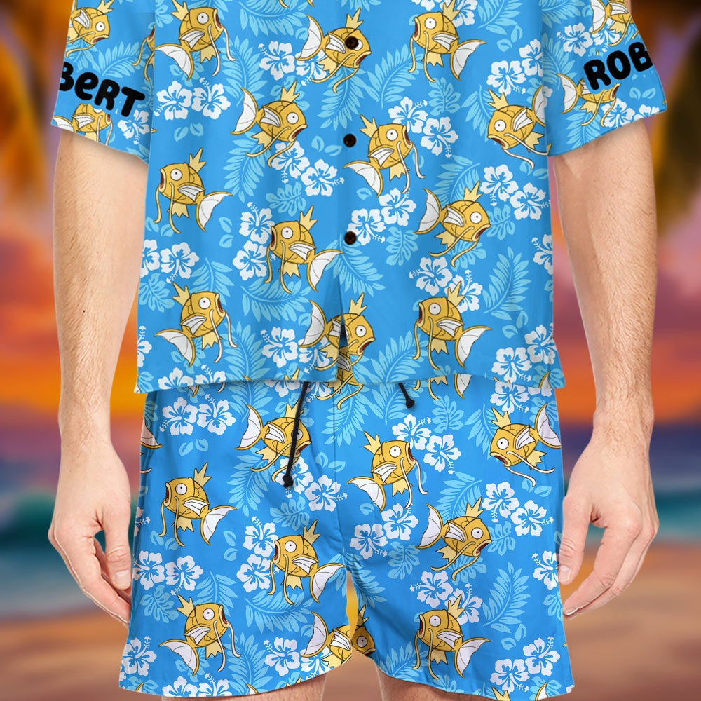 Personalized Hawaiian Set for Gaming Enthusiasts - Vibrant Game Character Design Hawaiian Shirts PopCulturePrints