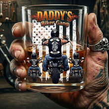 Load image into Gallery viewer, “Join the Biker Gang!” – Personalized Round Glass Gift for Dad Glass PopCulturePrints
