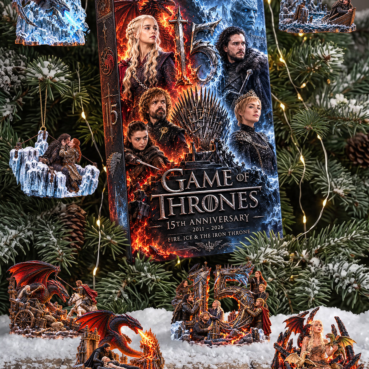 "Celebrate 15 Years of Epic Fantasy!" - 15th Anniversary Game of Thrones Christmas Advent Calendar Blind Box - Personalized Gifts for Fans