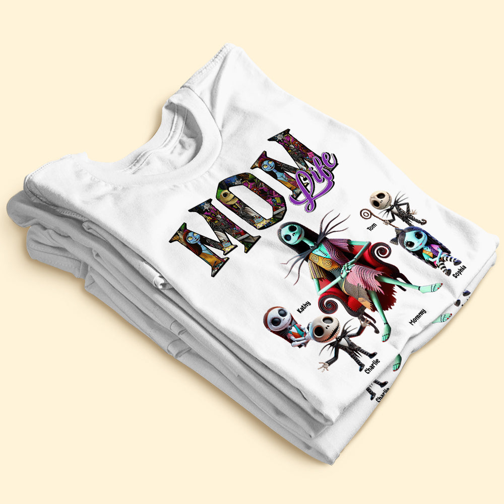 “Mom Life” - A Personalized Custom Shirt - Perfect Gift for Mom, Grandma, and All Moms Shirts PopCulturePrints