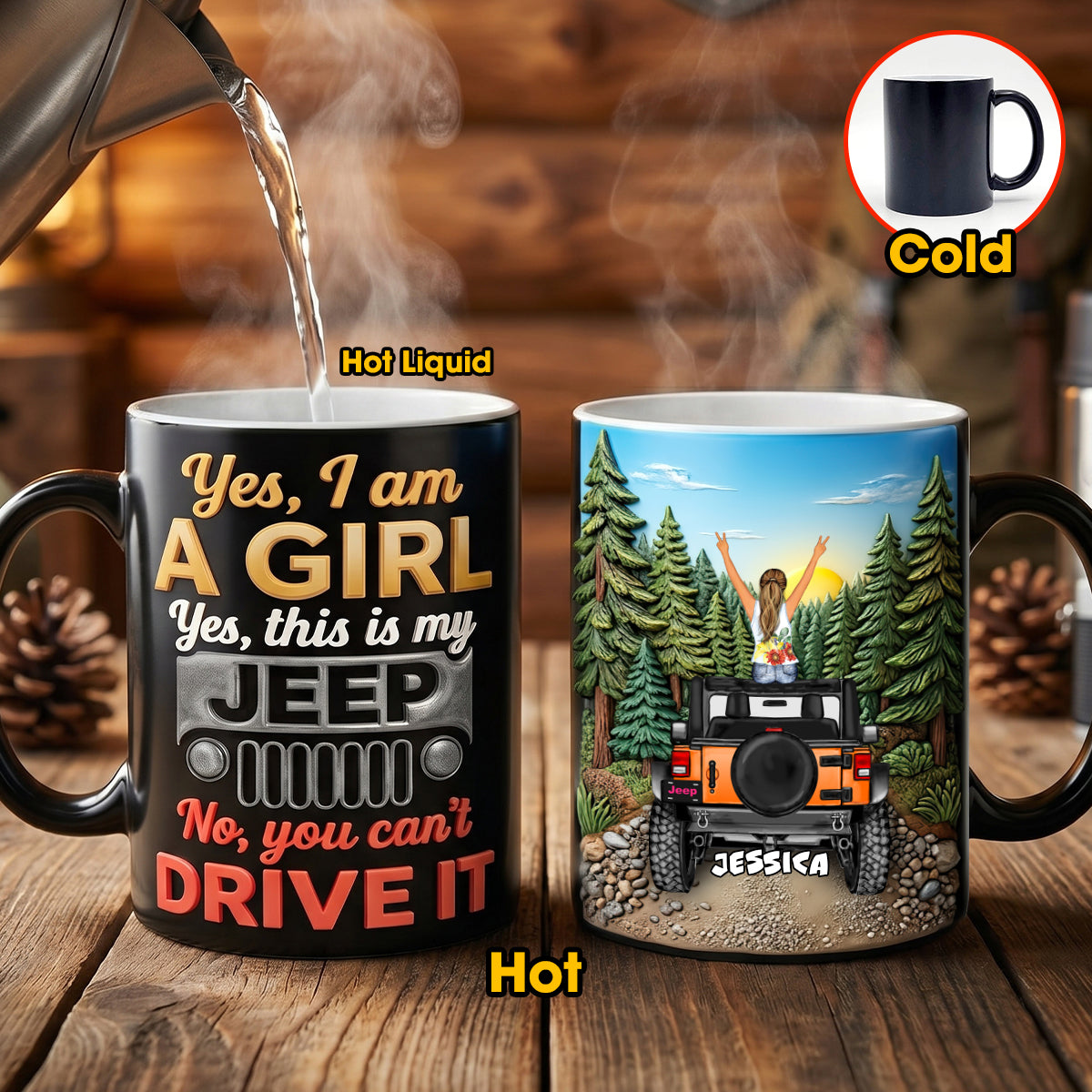 Adventure Girl Magic Coffee Mug - Personalized Gift for Off-road Lovers Coffee Mug PopCulturePrints