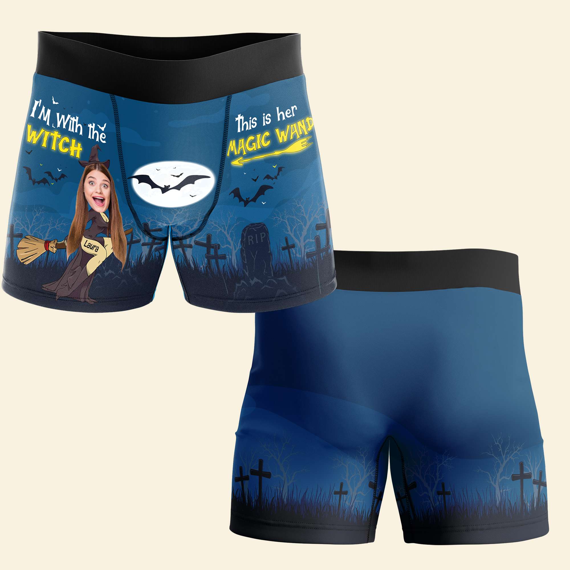 Personalized Magic Wand Men's Boxer Shorts Boxer Briefs PopCulturePrints